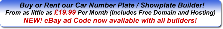 Car number and showplate builder rental